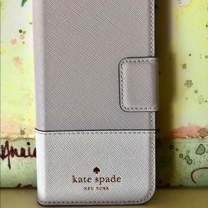 NEW KATE SPADE leather folio iPhone 7/8 case